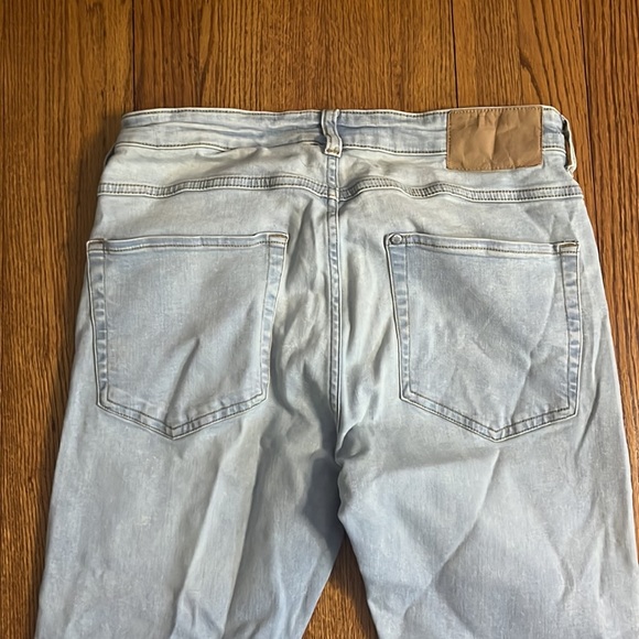 H&M Men’s Light Blue Skinny Low Waist Jeans Size 33/32 - Picture 5 of 7